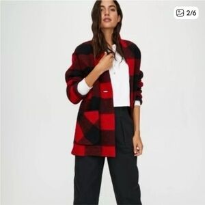 Aritzia Wilfred Free Off Duty Jacket, Buffalo Print Size Small